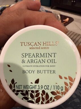Tuscan Hills Spearmint & Argan Oil Body Butter - Mint Green